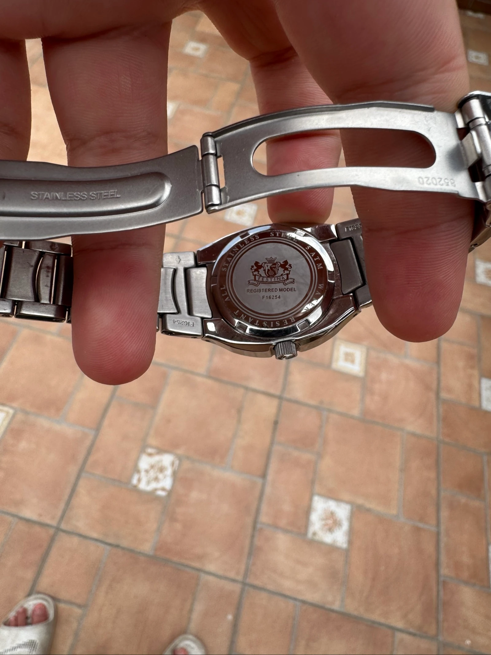 Festina blauwe vintage horloge zonder batterij – photo 3